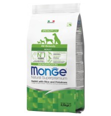 Сухий корм для собак Monge Dog All breeds Adult зі смаком кролика та рису 2.5 кг (8009470011143)