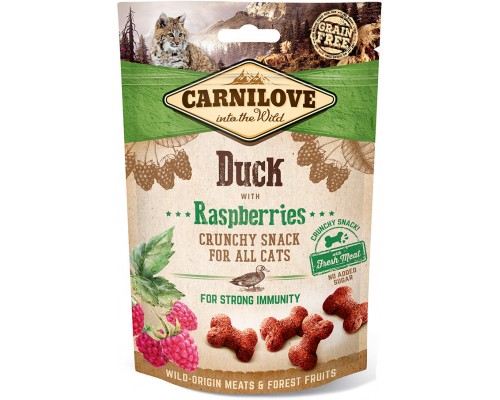 Ласощі для котів Carnilove Crunchy Snack з качкою і малиною 50 г (8595602527199)