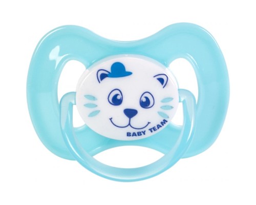 Пустушка Baby Team силіконова вишнеподібної форми 0+ міс (3003_блакитний)