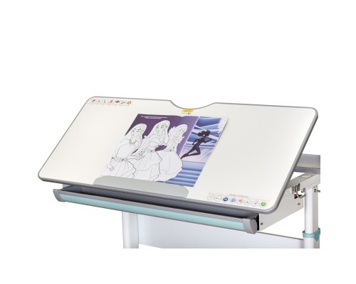 Парта Mealux Edmonton Multicolor Blue Lite (BD-610 W/MC + BL Lite)