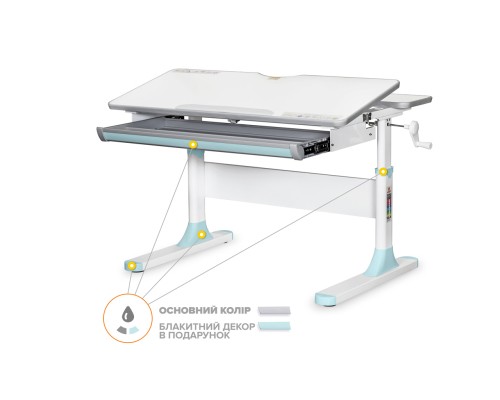 Парта Mealux Edmonton Multicolor Blue Lite (BD-610 W/MC + BL Lite)