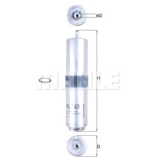 Фільтр паливний Mahle KL763D