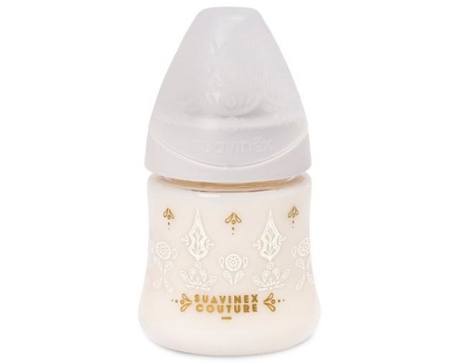 Пляшечка для годування Suavinex Couture, 150 мл, 0+ біла (304131)