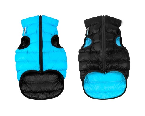 Курточка для тварин Airy Vest двостороння XS 25 чорно-блакитна (1599)