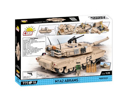 Конструктор Cobi Танк M1A2 Абрамс, 975 деталей (COBI-2622)