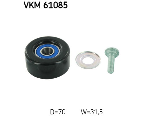 Натягувач ременя з роликом SKF VKM 61085