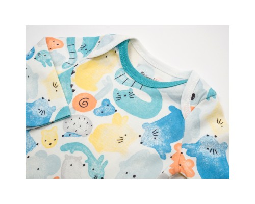 Набір дитячого одягу Miniworld з котиками (16317-62B-mint)