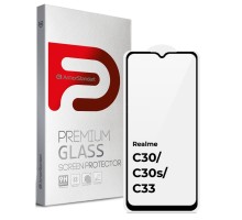 Скло захисне Armorstandart Full Glue Realme C30/C30s/C33 Black (ARM64727)