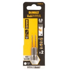 Свердло DeWALT по металу EXTREME IMPACT Black&Gold, HSS-G, 2 х 55 х 11,6 мм, 2 шт. (DT20600)