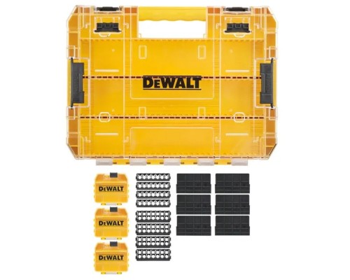 Ящик для інструментів DeWALT для біт системи TSTAK Tough Case L з футляром та касетами 8шт, розділювачі 6шт (DT70804)