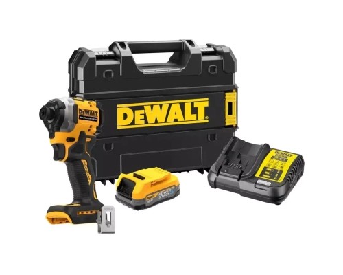 Шуруповерт DeWALT 18 В XR Li-lon PowerStack 1.7Ah, 206 Нм,кейс TSTAK (DCF850E1T)