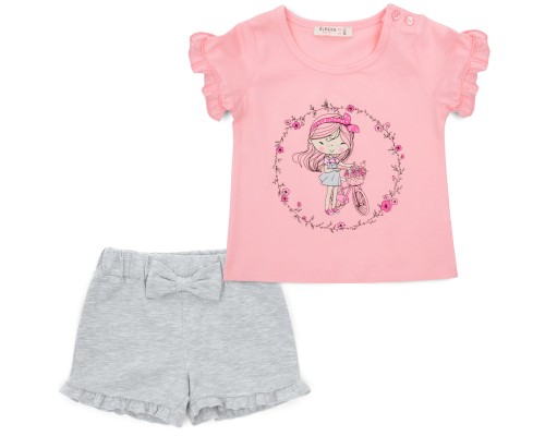 Набір дитячого одягу з дівчинкою Breeze (18595-110G-pink)