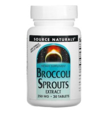 Трави Source Naturals Брокколі екстракт, 250 мг, Broccoli Sprouts, 30 таблеток (SN1103)