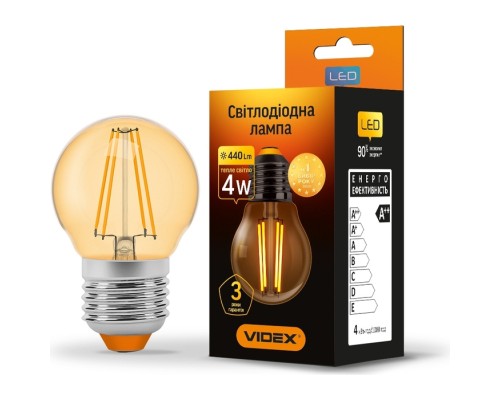 Лампочка Videx LED Filament G45FA 4W E27 2200K бронза (VL-G45FA-04272)