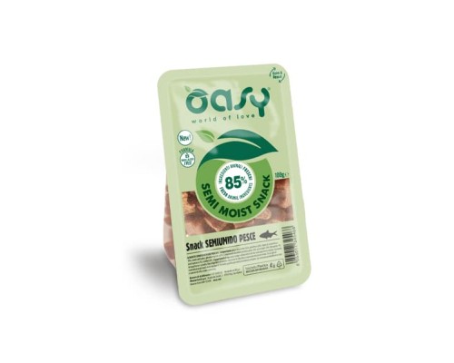 Ласощі для собак OASY Snack Semimoist Fish з рибою 100 г (8053017345468)