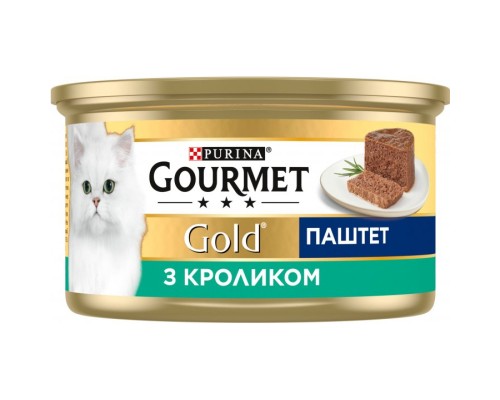 Паштет для котів Purina Gourmet Gold. З кроликом 85 г (7613033728747) Паштет для котів Purina Gourmet Gold. З кроликом 85 г (7613033728747)