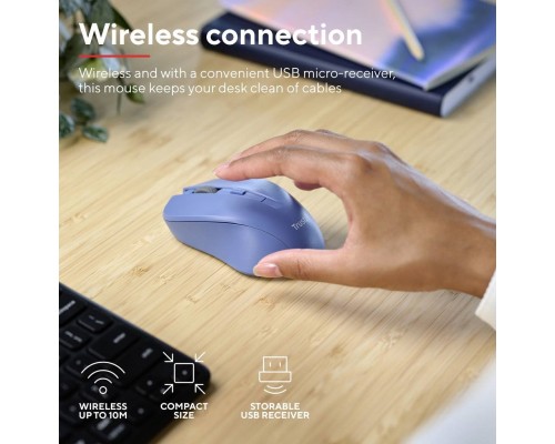 Мишка Trust Mydo Silent Wireless Blue (25041)