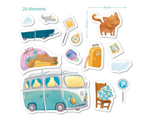 Навчальний набір DoDo Магнітна гра Котик-мандрівник (200234)