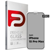 Скло захисне Armorstandart Pro Anti-spy Matte Apple iPhone 15 Pro Max Black (ARM73172)