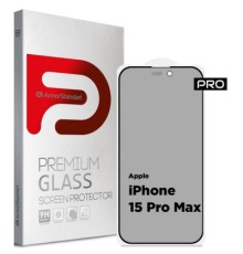 Скло захисне Armorstandart Pro Anti-spy Matte Apple iPhone 15 Pro Max Black (ARM73172)