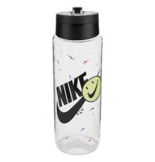 Пляшка для води Nike TR Renew Recharge Straw Bottle 24 OZ грфічний прозорий, чорний 709 мл N.100.7643.968.24 (887791742452)
