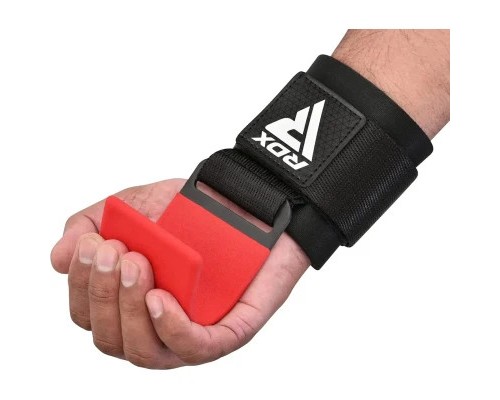 Гаки для тяги на зап'ястя RDX W5 Gym Hook Strap Red Plus (WAN-W5R+)