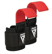 Гаки для тяги на зап'ястя RDX W5 Gym Hook Strap Red Plus (WAN-W5R+)