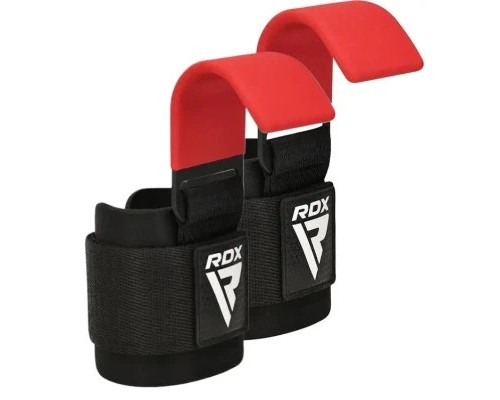 Гаки для тяги на зап'ястя RDX W5 Gym Hook Strap Red Plus (WAN-W5R+)