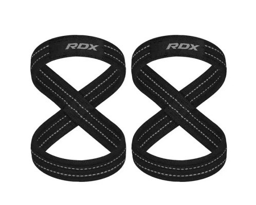 Кистьові лямки RDX Gym Lifting 8 Figure Straps Gray S (WAC-W8G-S)