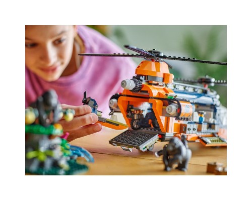 Конструктор LEGO City Вертоліт у базовому таборі для дослідження джунглів (60437)