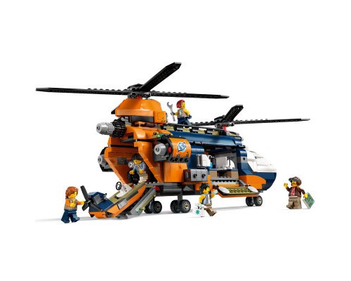 Конструктор LEGO City Вертоліт у базовому таборі для дослідження джунглів (60437)