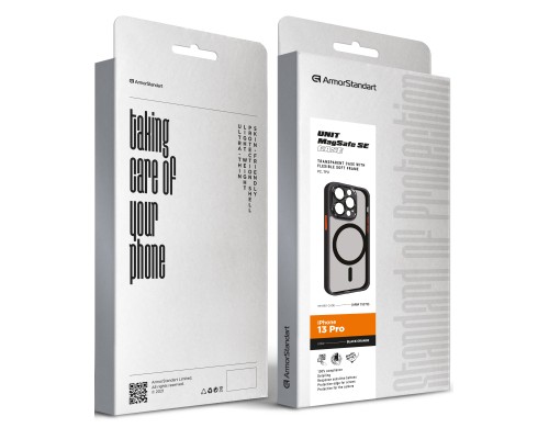 Чохол до мобільного телефона Armorstandart Unit MagSafe SE Apple iPhone 13 Pro Black Orange (ARM75370)