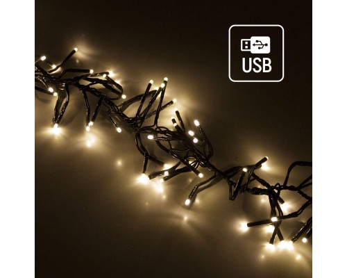 Гірлянда ColorWay Мішура LED 150 5 м 8 функцій теплий колір USB (CW-G-150L5U)