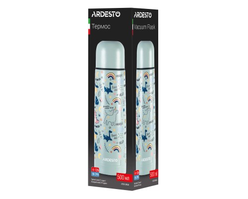 Термос Ardesto Magic 500мл, нержавіюча сталь, сірий (AR2650KMA)