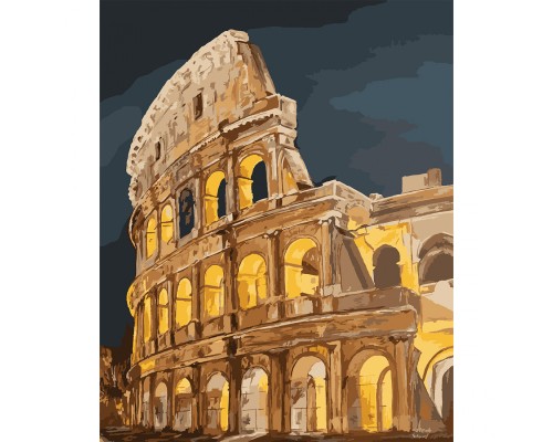 Картина по номерам Santi Колізей 40*50см LED підсвітка (955073)