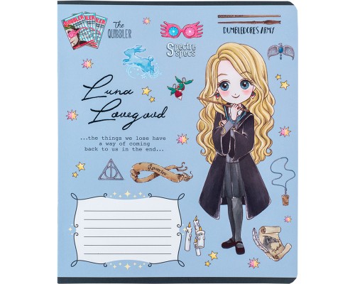 Зошит Kite Harry Potter, 12 аркушів, клітинка (HP24-232)