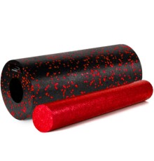 Масажний ролик PowerPlay PP-4348 2 in 1 EPP Foam Roller 33x14см Чорно/Червоний (PP_4348_Red_(33*14))