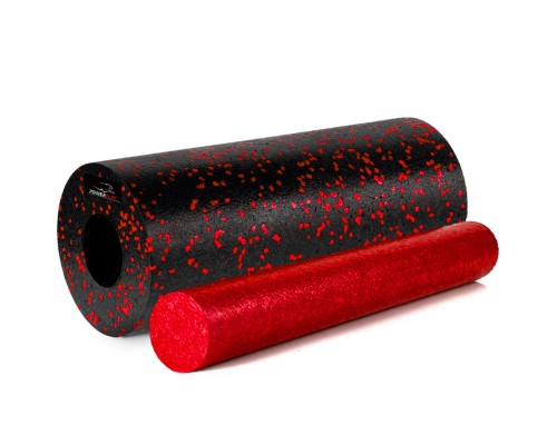Масажний ролик PowerPlay PP-4348 2 in 1 EPP Foam Roller 33x14см Чорно/Червоний (PP_4348_Red_(33*14))