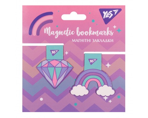 Закладки для книг Yes магнітні Glamour, 2шт (707918)