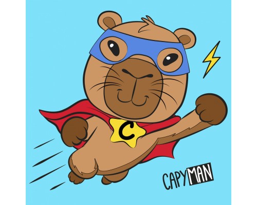 Картина по номерам Santi Капібара Супермен 25х25см (955477)