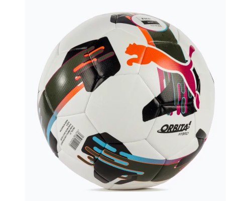 М'яч футбольний Puma Orbita 4 HYB (FIFA Basic) 084326-01 білий, чорний, болотний 5 (4067981499212)