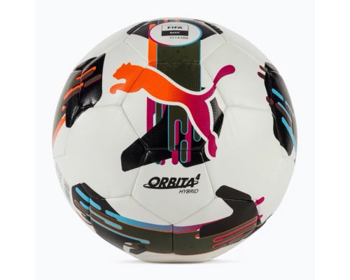 М'яч футбольний Puma Orbita 4 HYB (FIFA Basic) 084326-01 білий, чорний, болотний 5 (4067981499212)