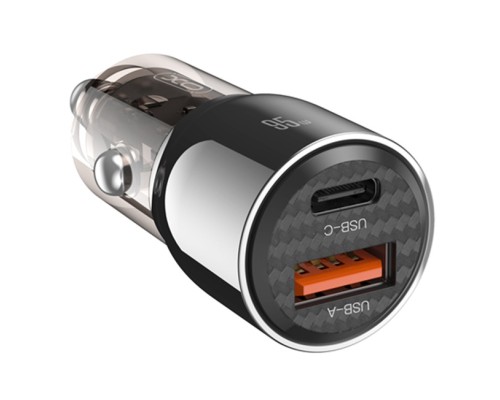 Зарядний пристрій XO CC58 USB-C PD65W + USB-A 30W Gray (CC58_Tarnish)