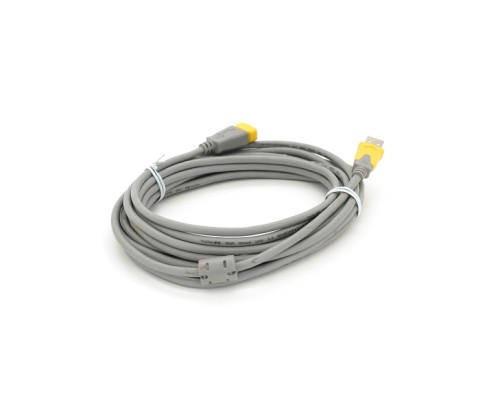 Дата кабель USB 2.0 AM/AF 5.0m ferrite grey yellow VEGGIEG (YT-AM/AF-5.0GY)