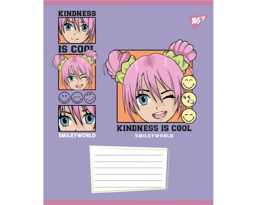 Зошит Yes Smiley World Cool А5 18 аркушів клітинка (767661)