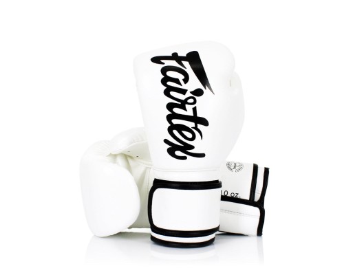 Боксерські рукавички Fairtex BGV14 White 10 унцій (бинти в комплекті) (BGV14_10oz_White)