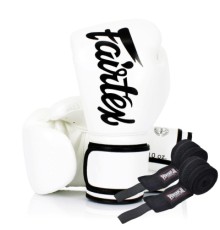 Боксерські рукавички Fairtex BGV14 White 10 унцій (бинти в комплекті) (BGV14_10oz_White)