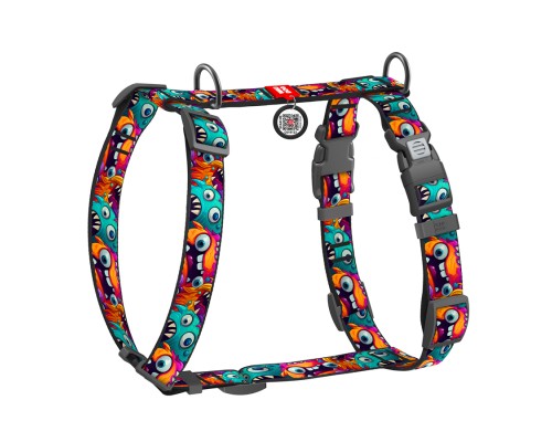 Шлея для собак WAUDOG Nylon анатомічна H-подібна з QR-паспортом 