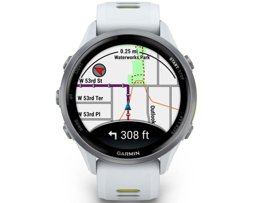 Смарт-годинник Garmin Forerunner 970, Whitestone/Amp Yellow, GPS (010-02969-11)