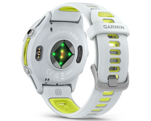 Смарт-годинник Garmin Forerunner 970, Whitestone/Amp Yellow, GPS (010-02969-11)